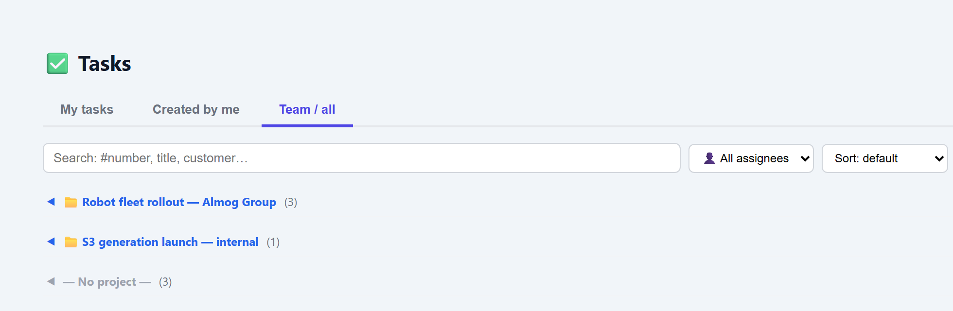 Tasks & projects